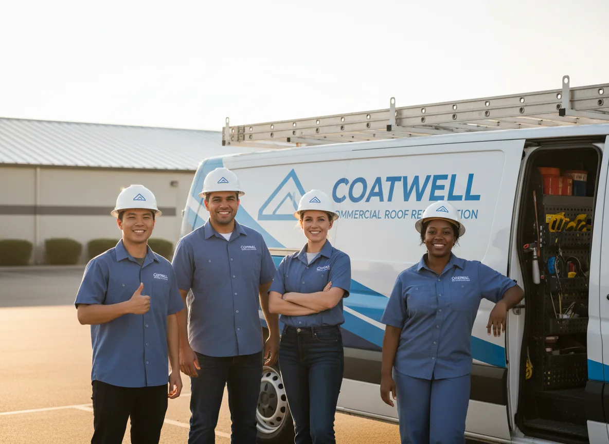 Commercial roof coating company in Brownell, KS