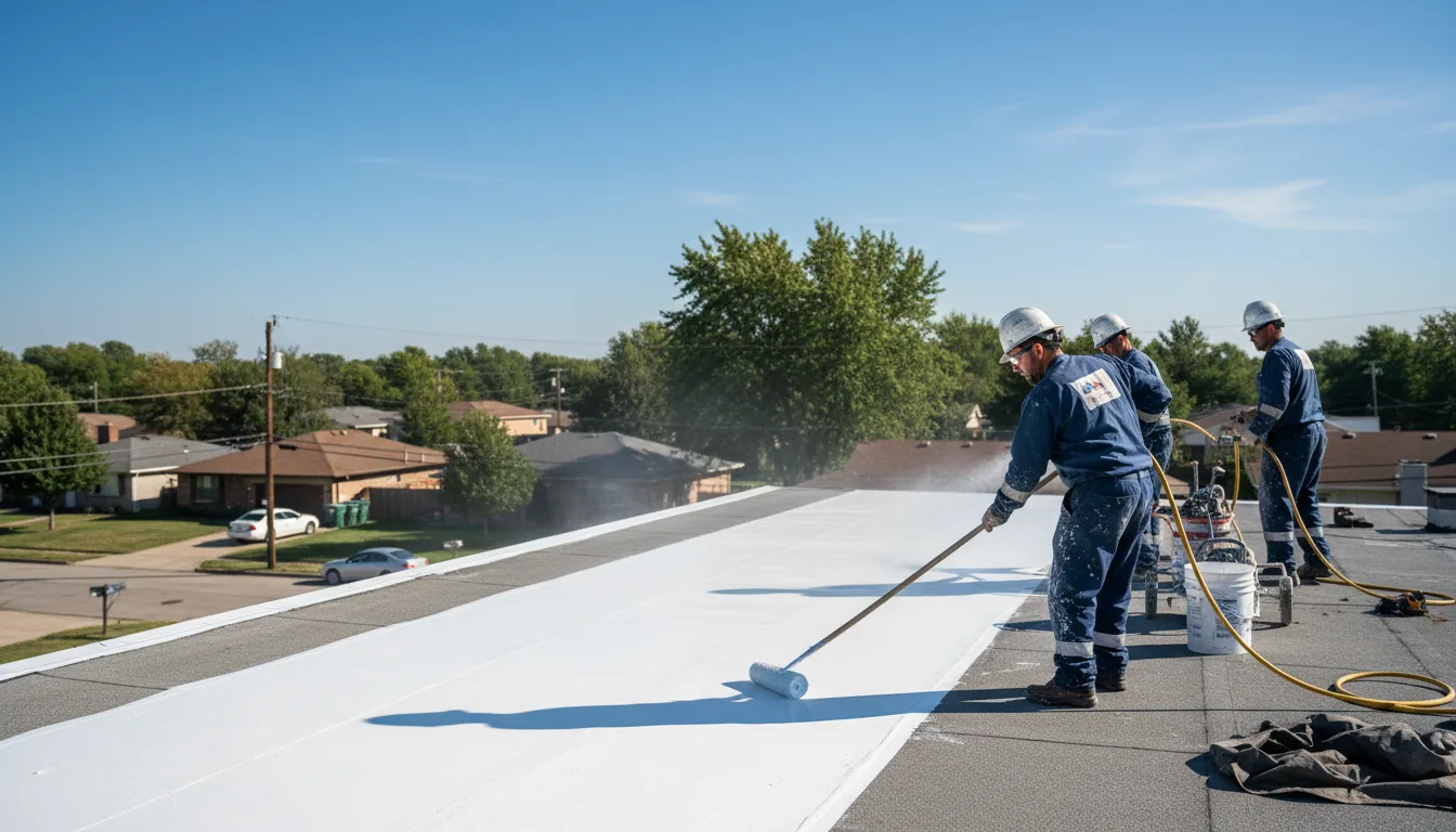 Commercial roof coating in Brownell, KS near me
